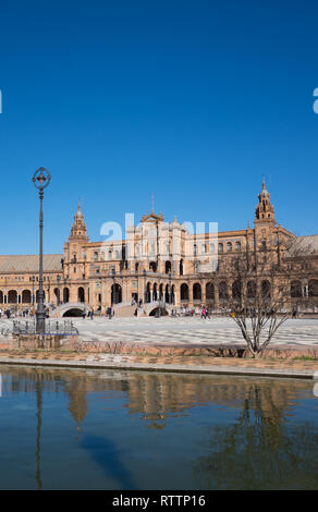 Plaza de Espania Sevilla Spanien Stockfoto