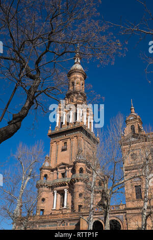 Plaza de Espania Sevilla Spanien Stockfoto