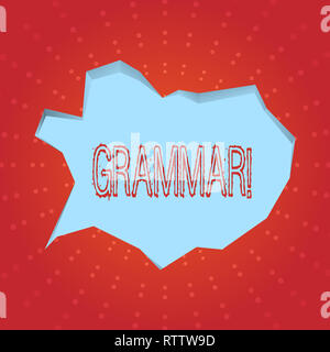 Text Zeichen, Grammatik. Konzeptionelle foto System und Aufbau einer Sprache korrekt Regeln schreiben Stockfoto