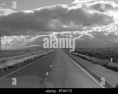 US70 Highway South in New Mexiko. Stockfoto