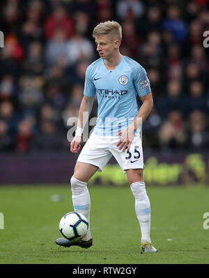 Von Manchester City, Oleksandr Sintschenko während der Premier League Match an der Vitalität Stadium, Bournemouth. Stockfoto