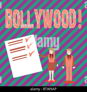 Konzeptionelle Hand schreiben Bollywood angezeigt. Business Foto Text das indische Kino eine Quelle der Unterhaltung unter der neuen Generation Stockfoto