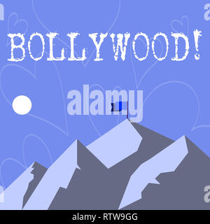 Konzeptionelle Hand schreiben Bollywood angezeigt. Business Foto präsentiert das indische Kino eine Quelle der Unterhaltung unter der neuen Generation Stockfoto