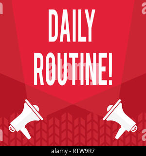 Wort schreiben Text tägliche Routine. Business Konzept für jeden Tag gute Gewohnheiten Änderungen zu bringen. Stockfoto