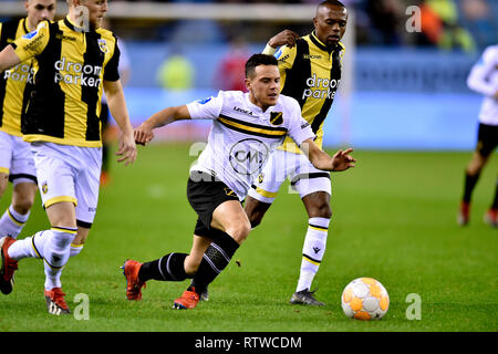 Arnheim, 02-03-2019, GelreDome, Saison 2018 / 2019, Eredivisie, NAC Breda player Giovanni Korte während dem Spiel Vitesse-NAC Stockfoto