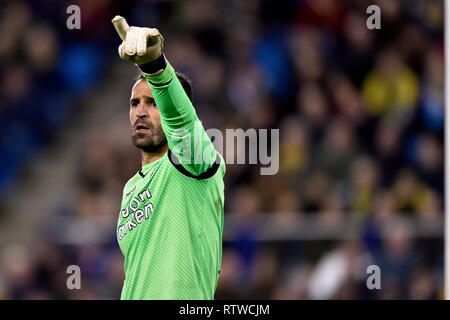 Arnheim, 02-03-2019, GelreDome, Saison 2018 / 2019, Eredivisie, Vitesse Torwart Eduardo während dem Spiel Vitesse - NAC Breda Stockfoto