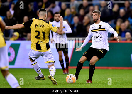 Arnheim, 02-03-2019, GelreDome, Saison 2018 / 2019, Eredivisie, NAC Breda player Ramon Lundqvist während dem Spiel Vitesse - NAC Breda Stockfoto