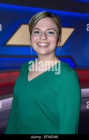 Katharina Schulze in der ARD-Talkshow maischberger im WDR-Studio BS 3. Köln, 27.02.2019 Stockfoto