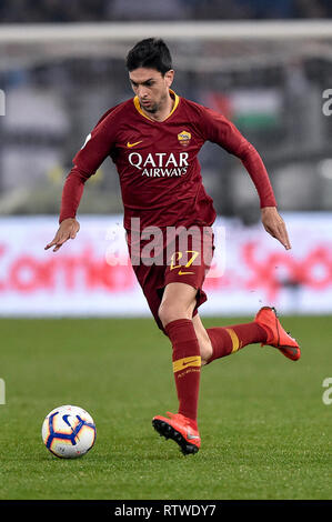 Rom, Italien. 2 Mär, 2019. RoRome, Italien. 02 Mär, 2019. Javier Pastore von AS Rom in der Serie A Match zwischen Latium und Roma im Stadio Olimpico, RoRome, Italien am 2. März 2019. Foto von Giuseppe Maffia. Credit: UK Sport Pics Ltd/Alamy leben Nachrichten Stockfoto