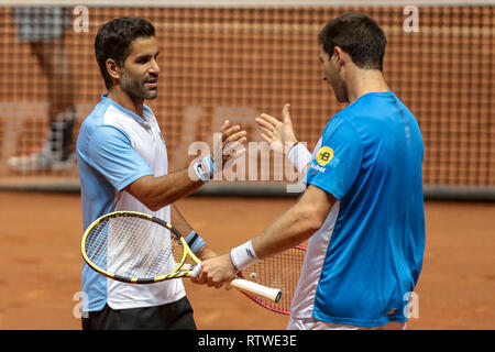 SP - Sao Paulo - 02/03/2019 - Brasilien Tennis Open ATP 250 - Endgültige verdoppelt. Argentinische doppel Federico Delbonis und Maximo Gonzales waren Meister. Foto: Ale Cabral/AGIF Stockfoto