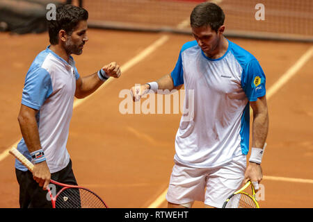 SP - Sao Paulo - 02/03/2019 - Brasilien Tennis Open ATP 250 - Endgültige verdoppelt. Federico Delbonis und Maximo Gonzalez wurden die Champions. Foto: Ale Cabral/AGIF Stockfoto