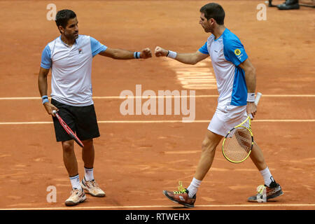 SP - Sao Paulo - 02/03/2019 - Brasilien Tennis Open ATP 250 - Endgültige verdoppelt. Federico Delbonis und Maximo Gonzalez wurden die Champions. Foto: Ale Cabral/AGIF Stockfoto