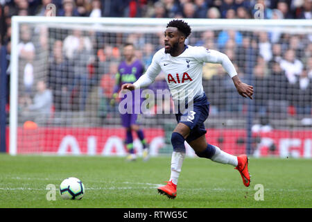 Wembley, London, UK. 2. März, 2019. Danny Rose von Tottenham Hotspur in Aktion. EPL Premier League match, Tottenham Hotspur v Arsenal im Wembley Stadion in London am Samstag, den 2. März 2019. Dieses Bild dürfen nur für redaktionelle Zwecke verwendet werden. Nur die redaktionelle Nutzung, eine Lizenz für die gewerbliche Nutzung erforderlich. Keine Verwendung in Wetten, Spiele oder einer einzelnen Verein/Liga/player Publikationen. pic von Steffan Bowen/Andrew Orchard sport Fotografie/Alamy leben Nachrichten Stockfoto