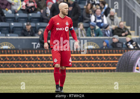 Chester, Pennsylvania, USA. 2 Mär, 2019. MICHAEL BRADLEY (4) von Toronto FC in Aktion gegen die Philadelphia Union Talen Energie Stadion in Chester, Pennsylvania Credit: Ricky Fitchett/ZUMA Draht/Alamy leben Nachrichten Stockfoto