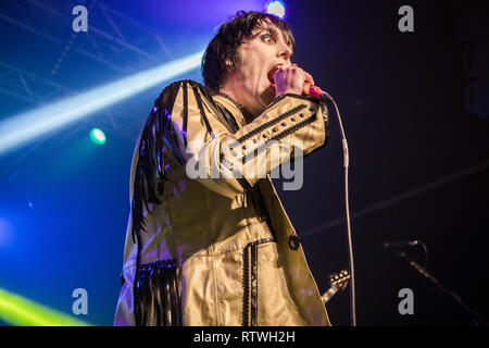 Mailand Italien. 02. März 2019. Deutsch Rock Band die Struts führt live auf der Bühne bei Magazzini Generali ihr neues Album "Jung & Gefährlich "Credit: Rodolfo Sassano/Alamy Live News präsentieren zu können Stockfoto