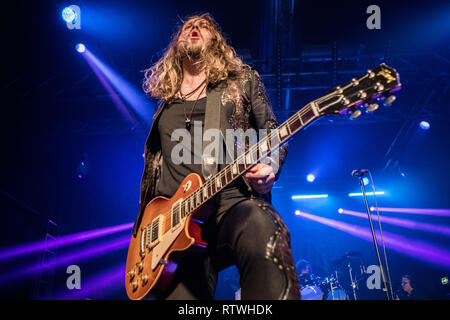 Mailand Italien. 02. März 2019. Deutsch Rock Band die Struts führt live auf der Bühne bei Magazzini Generali ihr neues Album "Jung & Gefährlich "Credit: Rodolfo Sassano/Alamy Live News präsentieren zu können Stockfoto