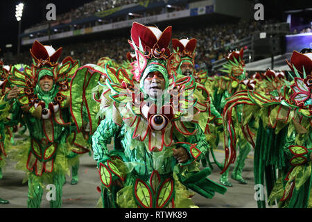 Sao Paulo, Brazill. 3 Mär, 2019. Parade der Mocidade Alegre, während des zweiten Tages der Paraden des samba Schulen, der besonderen Karneval Gruppe von Sao Paulo 2019, im SambÃ³dromo do Anhembi in São Paulo, am Sonntag. März 3, 2019. Credit: FÃ¡Bio Vieira/FotoRua/ZUMA Draht/Alamy leben Nachrichten Stockfoto