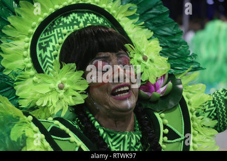 Sao Paulo, Brazill. 3 Mär, 2019. Parade der Mocidade Alegre, während des zweiten Tages der Paraden des samba Schulen, der besonderen Karneval Gruppe von Sao Paulo 2019, im SambÃ³dromo do Anhembi in São Paulo, am Sonntag. März 3, 2019. Credit: FÃ¡Bio Vieira/FotoRua/ZUMA Draht/Alamy leben Nachrichten Stockfoto