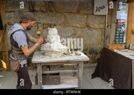 Lugo, Spanien. 02. März, 2019. Das mittelalterliche Fest, die jährlich in der spanischen Stadt Baiona Kredit statt: Olivier Guiberteau/Alamy leben Nachrichten Stockfoto