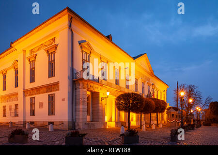 Dawn an Sandor Palace in Budapest, Ungarn. Stockfoto