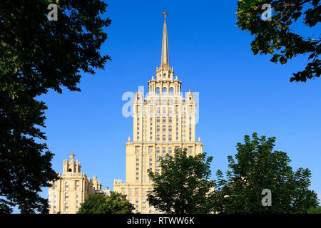 Das Hotel Ukraina, das Radisson Blu Hotel, Moskau (1957) in Moskau, Russland Stockfoto