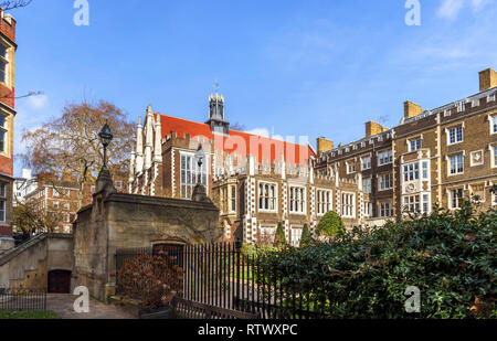 Inns of Court: Elisabethanische Middle Temple Hall, Middle Temple Lane, London EC4 und Garten Stockfoto