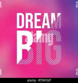 Große Träume. das erfolgreiche Angebot mit modernen Hintergrund Vector Illustration Stock Vektor