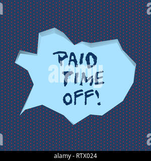 Handschrift text zahlende Zeit weg schreiben. Begriff Sinne Ferienhäuser mit vollständiger Zahlung Ferienhäuser ruhenden Heilung Stockfoto