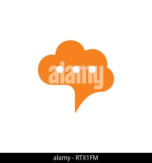 Gehirn denken sprechen logo Vektor Stock Vektor