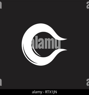 Buchstabe c einfache Kurven logo Vektor Stock Vektor