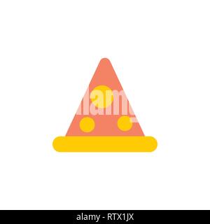 Dreieck pizza einfaches Logo Stock Vektor