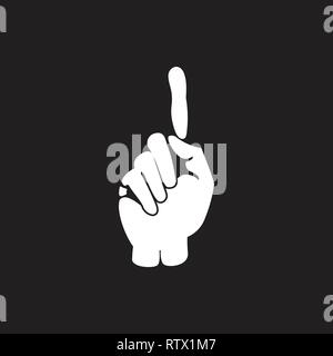 Nach oben zeigende Hand symbol Dekoration Vektor Stock Vektor