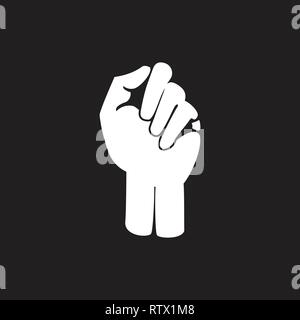 Hand Faust 3d Hand gezeichnet Symbol Vektor Stock Vektor