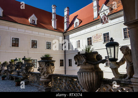 Schloss Greillenstein im Waldviertel, Niederösterreich. Friedlich, Palace Stockfoto