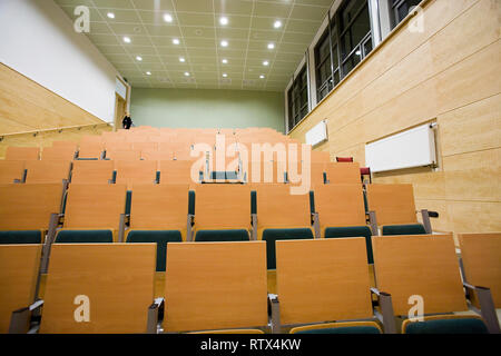 Hörsaal in der Adam-Mickiewicz-Universität in Posen. Stockfoto