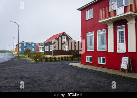 Eyrarbakki Fischerdorf an der Südküste Islands Stockfoto