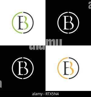 EB schreiben Logo Design Vector Illustration Vorlage, E schreiben logo Vektor, Buchstabe E und B logo Vektor, kreatives Schreiben EB schreiben Logo Stock Vektor