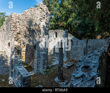 Kirchenruine von Brijuni Insel in Kroatien Stockfoto