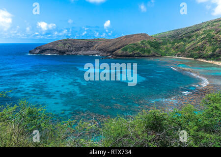 Hanauma Bay auf Oahu, Hawaii Stockfoto