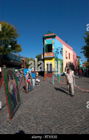 Street Art von El Caminito, artsy Stadtteil von Buenos Aires, Argentinien Stockfoto
