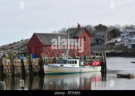 Die kultige Motiv Nr. 1 in Rockport Harbour, Rockport, Massachusetts, USA Stockfoto