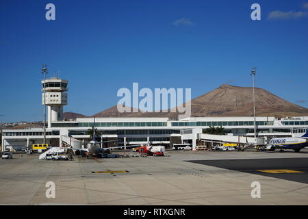Flughafen Arrecife, Lanzarote, Kanarische Inseln, Spanien Stockfoto