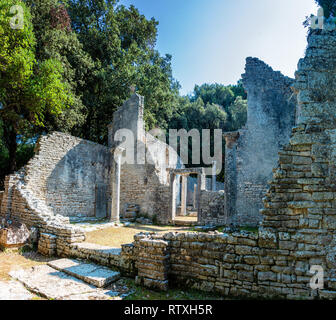 Kirchenruine von Brijuni Insel in Kroatien Stockfoto