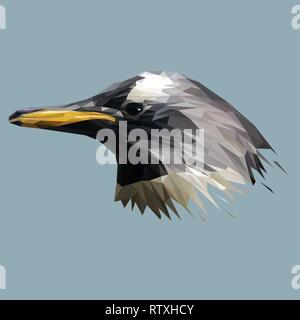 Pinguin Low-poly-Design. Dreieck Vector Illustration. Stock Vektor