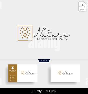 Beauty Kosmetik Linie kunst Logo template Vector Illustration icon-Element isoliert-Vektor Stock Vektor