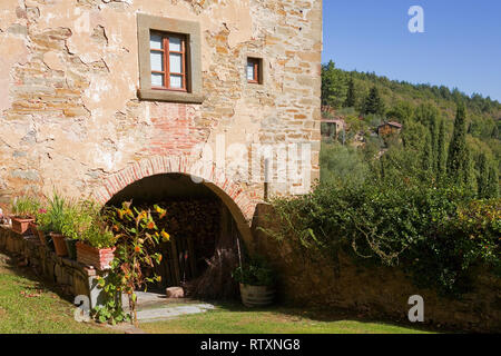 Altes Haus, Volpaia, Toskana, Italien Stockfoto