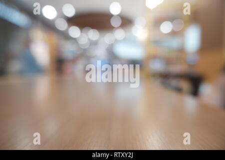 Verschwommenes Foto von Shopping Mall bokeh Hintergrund. Stockfoto