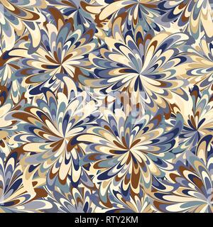 Zusammenfassung nahtlose helle Muster in den Farben Blau und Braun. Stock Vektor