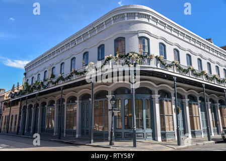 New Orleans ist Wissen (unter anderem) für seine Architektur mit mehreren Einflüssen in diesem Bild illustriert Stockfoto