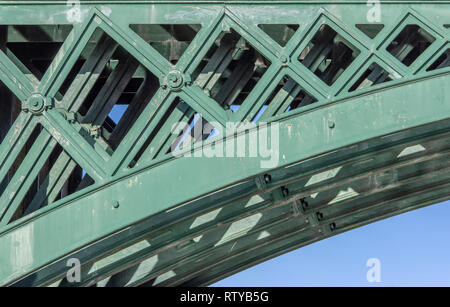 Abschnitt des Metal Bridge Struktur Stockfoto